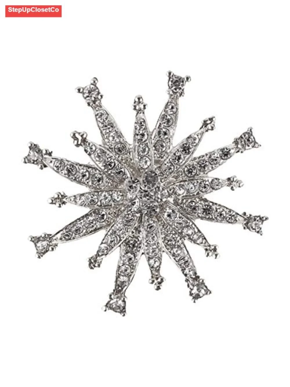Rhinestone Pearl Christmas Brooch Pin for Sweater Dress Shawl
